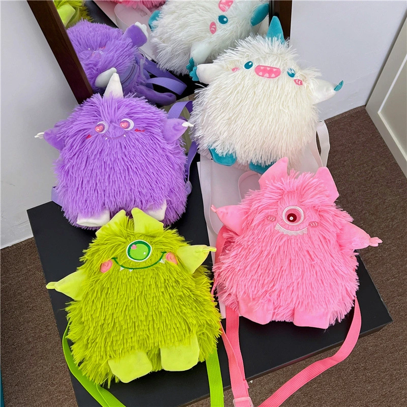 Little monster furry bag funny all-match shoulder bag