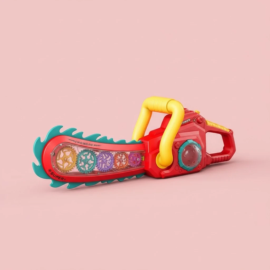 Cartoon Sound And Light Electric Saw Automatic Gear Toy
