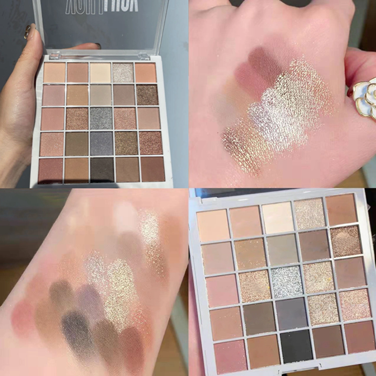 Matte and Shimmer Eyeshadow Palette, Long Lasting Blendable Eyeshadow Waterproof Beauty Cosmetics High Pigment Powder Pallet