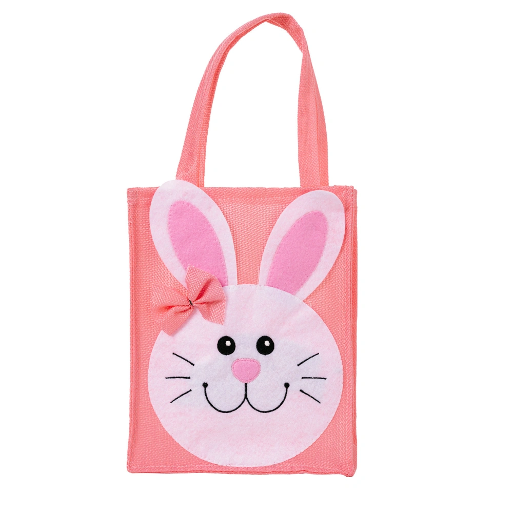 Easter Non Woven Bags Bunny Tote Bag Easter Rabbit Present Bag Reusable Goodies Treat Bags for Easter Party Favors