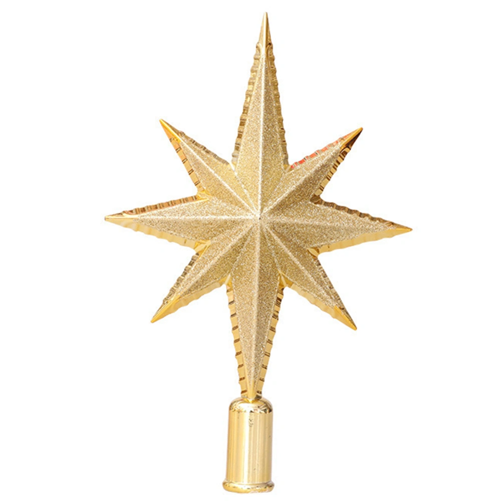 Christmas Tree Topper Glittered Stars Treetop for Desktop Party Holiday Decoration Supplies