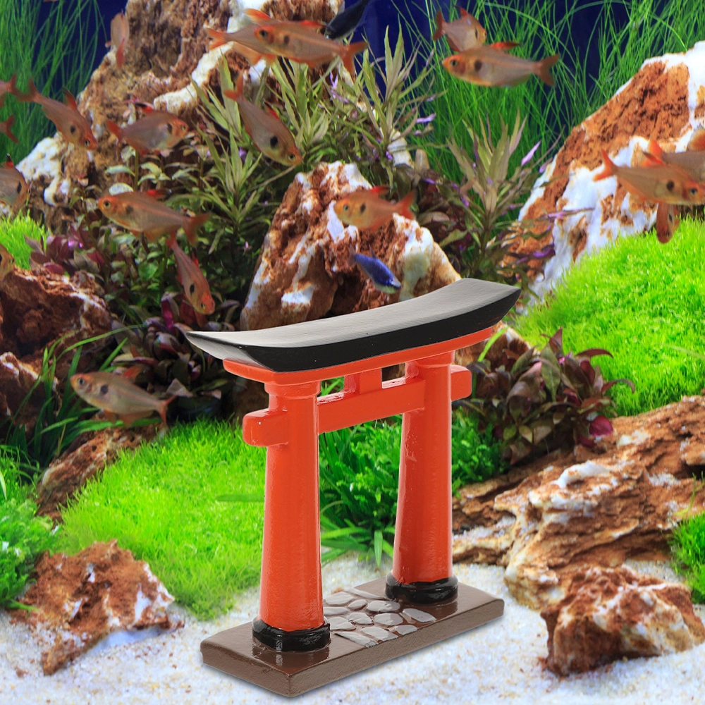 2pcs Japanese Torii Gate Model Simulation Torii Statue Decoration Micorlandscape Miniature Torii