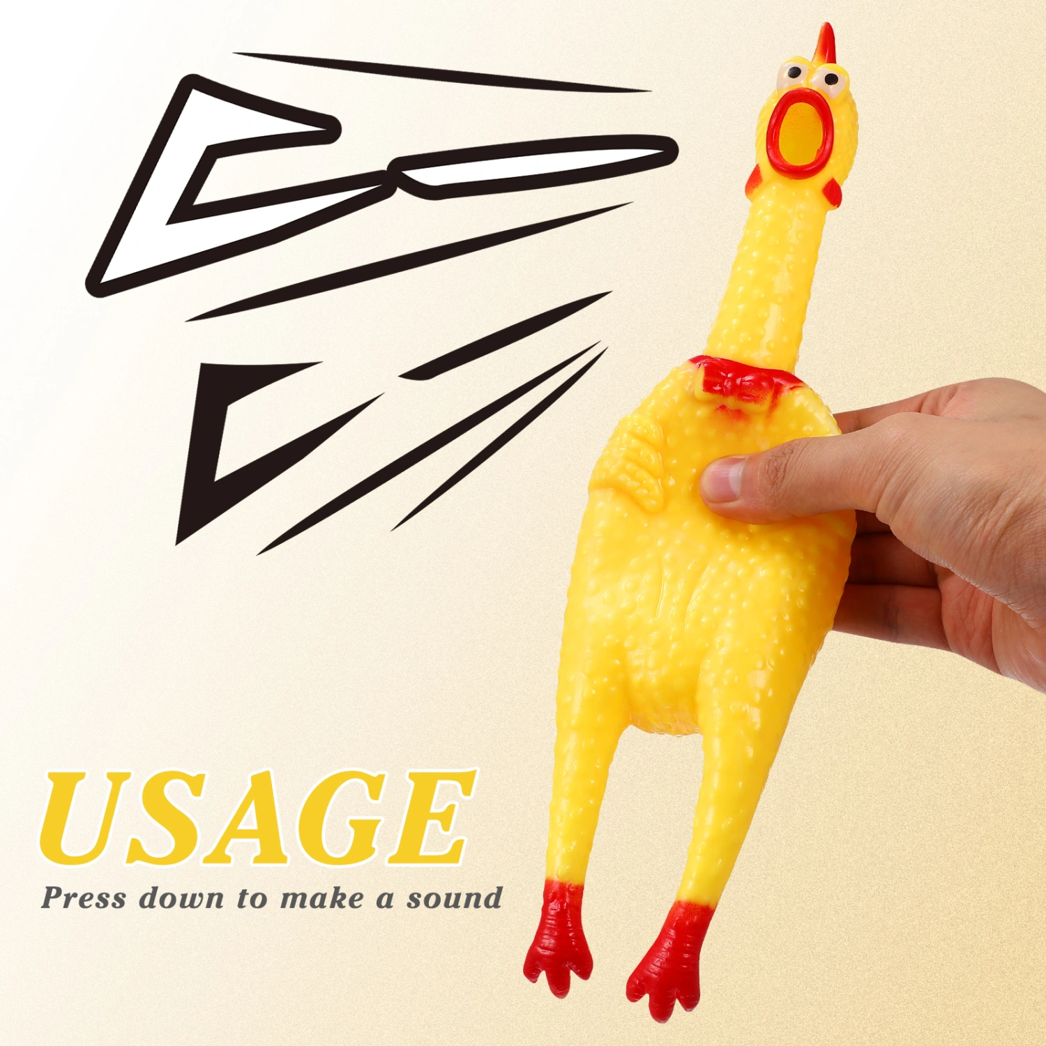 Screaming Chicken Squeaky Noise Shrilling Chicken Squawking Chicken Toy Noisemaker Novelty Gadget