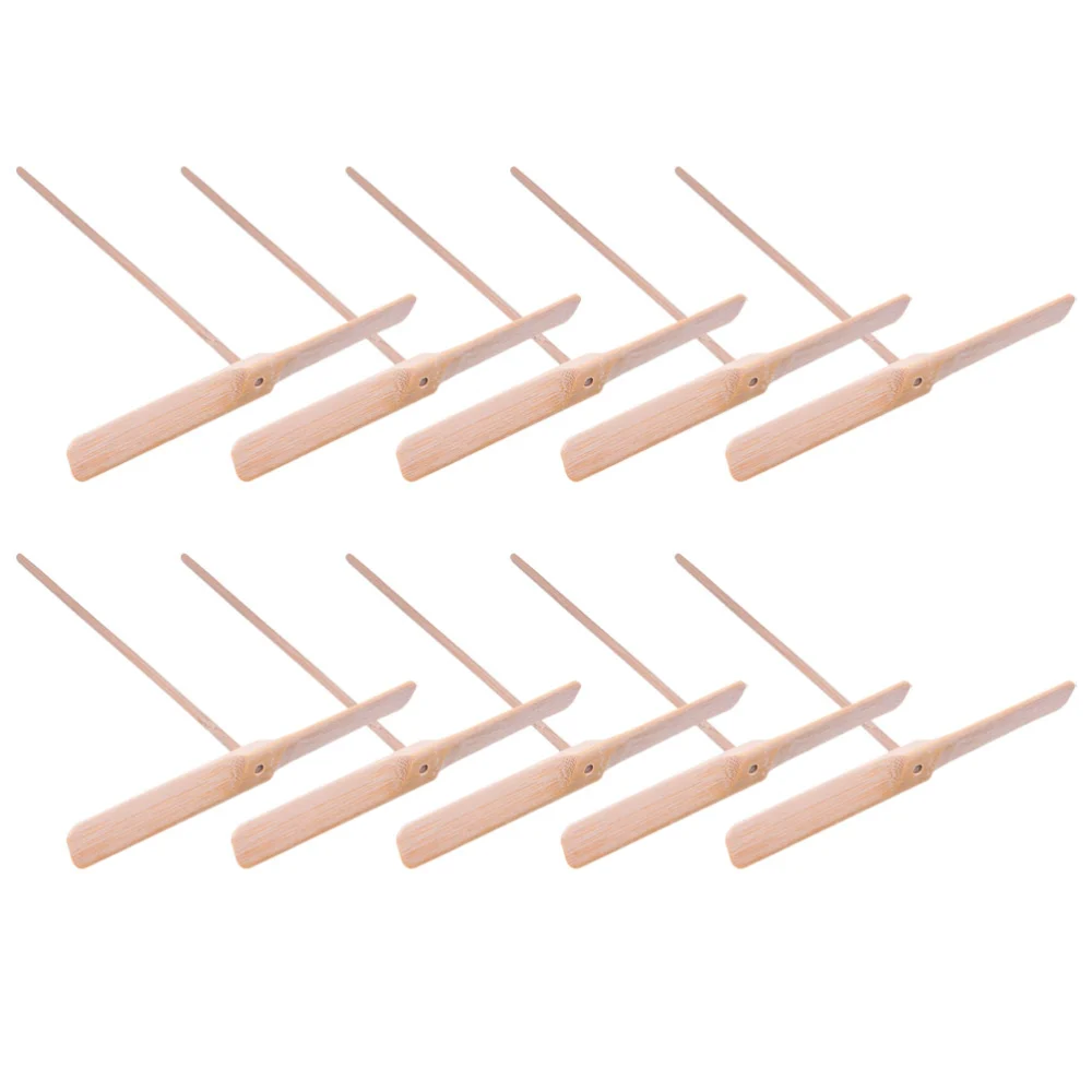 10 pcs Flying Wooden Dragonfly Toy Wood Dragonfly Hand Rub Toy Dragonfly Propeller Toy for Kids