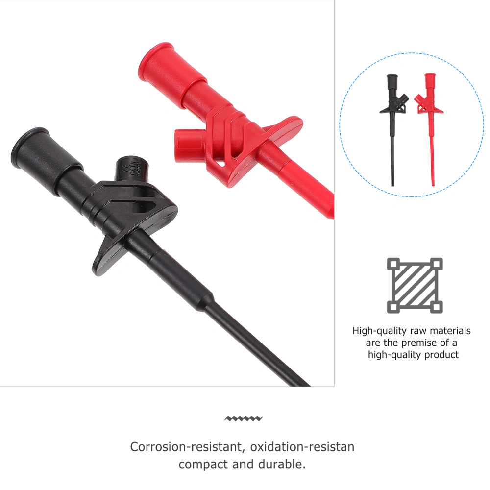 2pcs Professional Insulated Rapid Test Hook Clip High Voltage Testing Probe