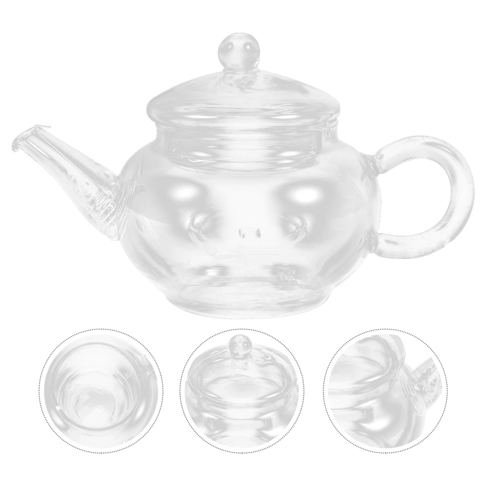 Glass Teapot Tea Room Teapot Tea Loose Leaf Pitcher Clear Glass Kettle with Strainer