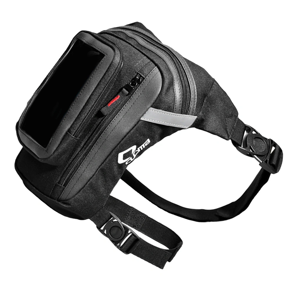 Waterproof Motorcycle Bike Drop Leg Bag for Men Thigh Waist Fanny Pack Multi-Function Travel Outdoor Sports Riding Cycling Pouch Wallet (Black)