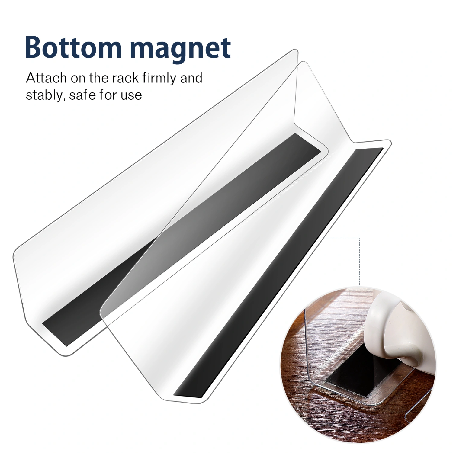 5pcs Supermarket Shelf Organizers Commodity Shelf Separators Clapboard Shelf Dividers  with Magnet