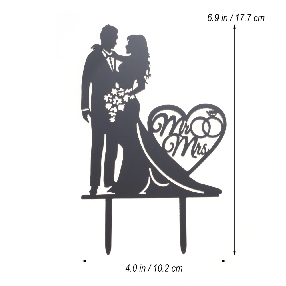 Mr and Mrs Cake Topper Acrylic Love Wedding Cake Topper Funny Bride and Groom Cake Topper