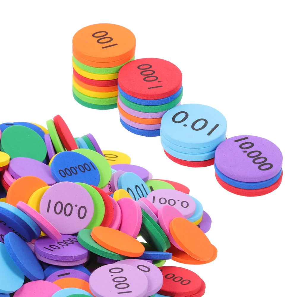 160Pcs Place Value Disks Arithmetic Round Disks Numbers Place Disks EVA Math Number Disks