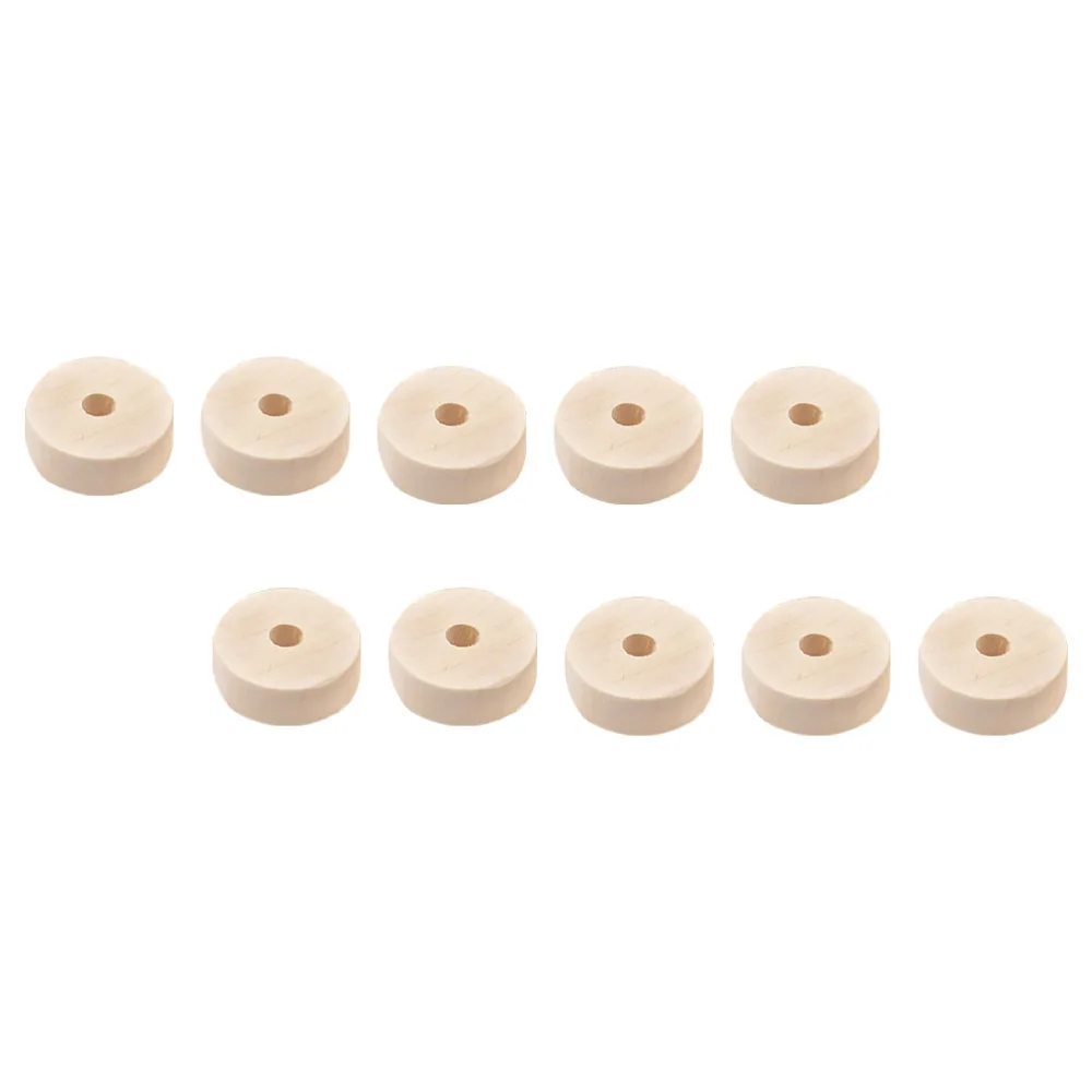 50pcs Funny DIY Log Wheel DIY Wood Wheel Unfinished Wood Wheels for Kids