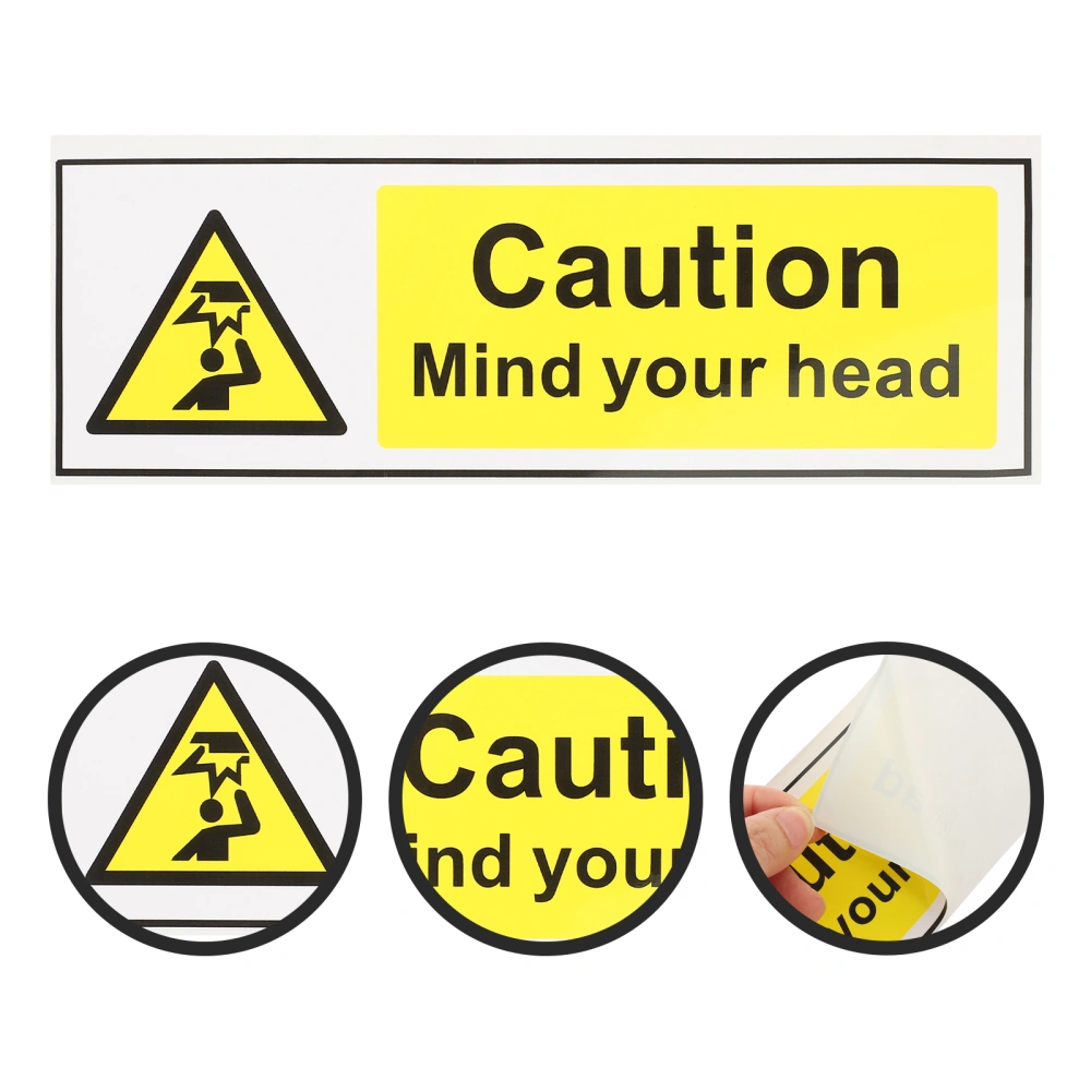 Watch Your Head Sticker Low Overhead Clearance Sign Self Adhesive Caution Warning Sign