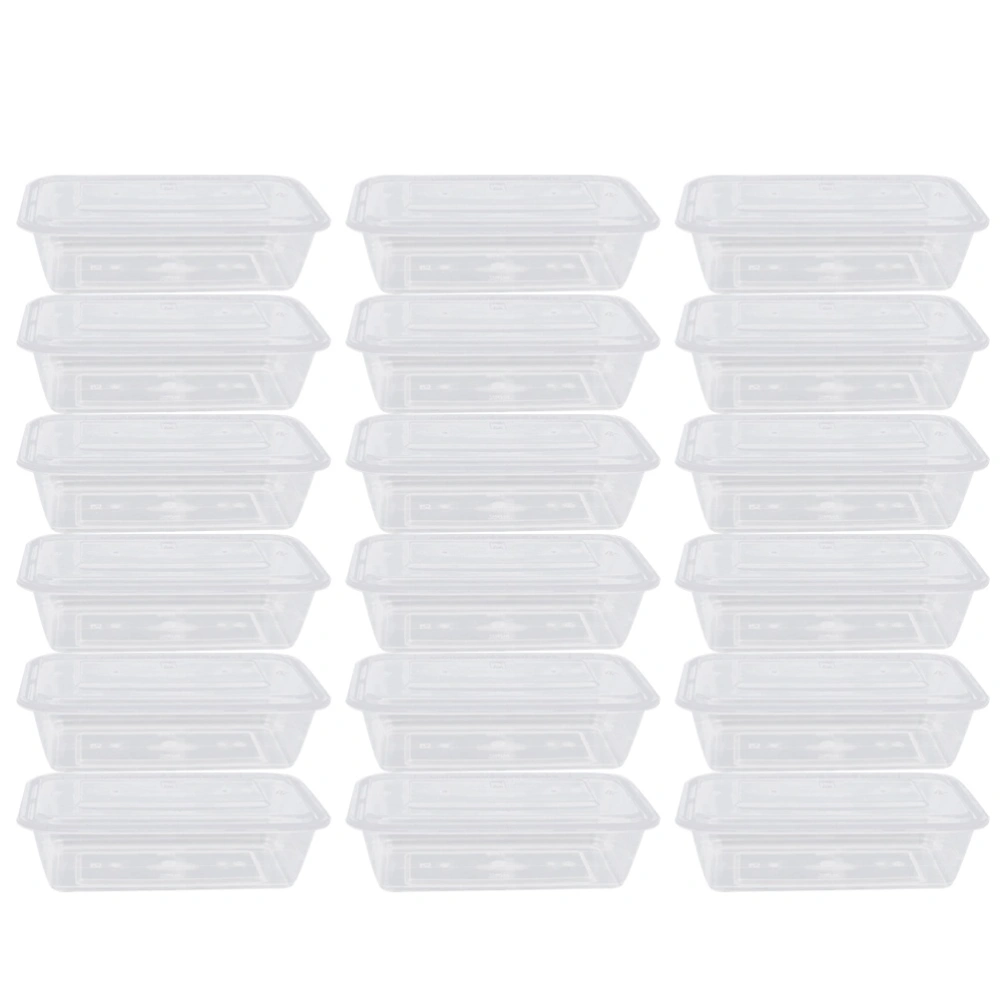 50pcs Transparent Fruit Carry Out Box Disposable Salad Meal Containers Food Storage Box Take Out Packing Box (500ml)