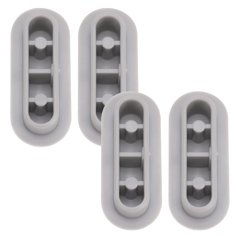 4pcs Antislip Gasket Toilet Seat Bumper Bathroom Products Lifter Kit Increase The Height Toilet Seat Cushioning Pads (Grey)