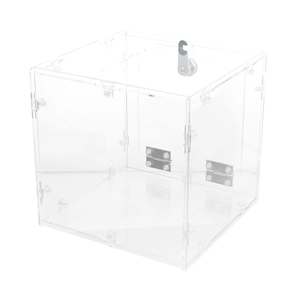 Clear Acrylic Display Donation Box Ballot Box Ticket Suggestion Container