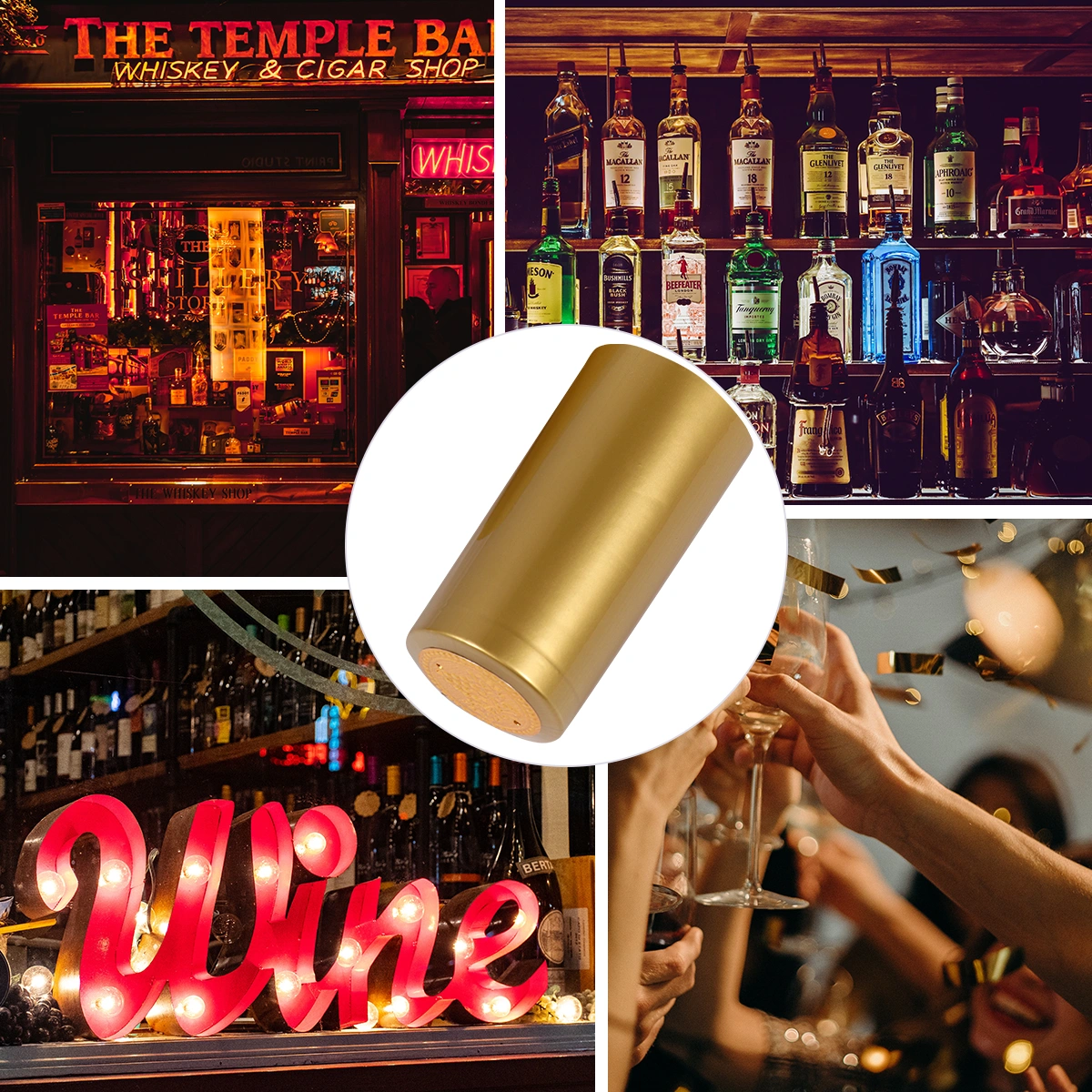 100pcs Heat Shrink Film Sealing Wine Bottle Film Wine Heat Shrinkable Film