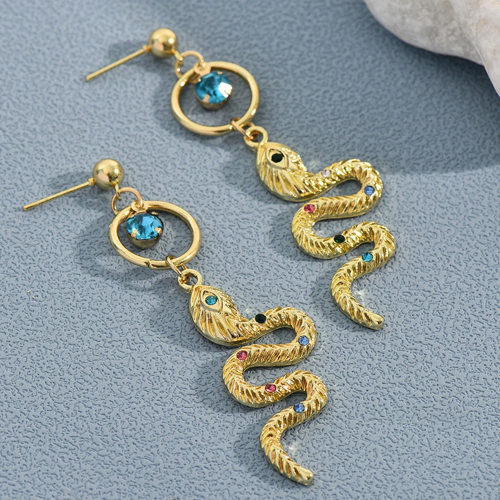 Fashion Exaggerated Snake Element Popular Earrings