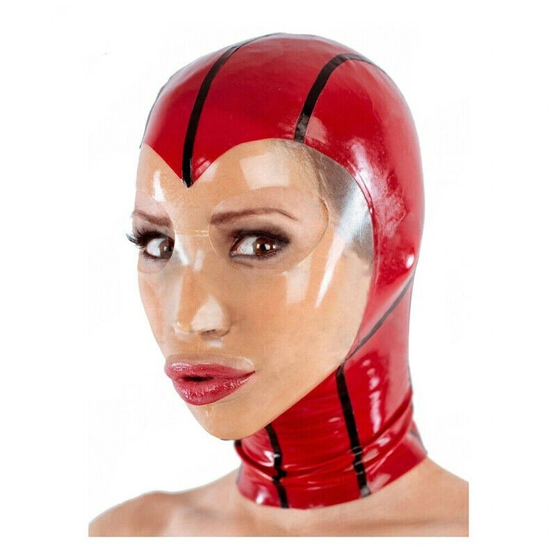 Halloween Party Sexy Latex Headgear With Zipper