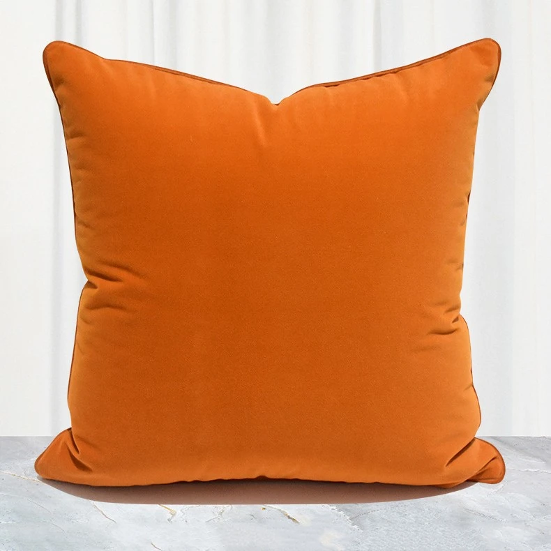 Plush Simple Modern Living Room Sofa Cushion Cover