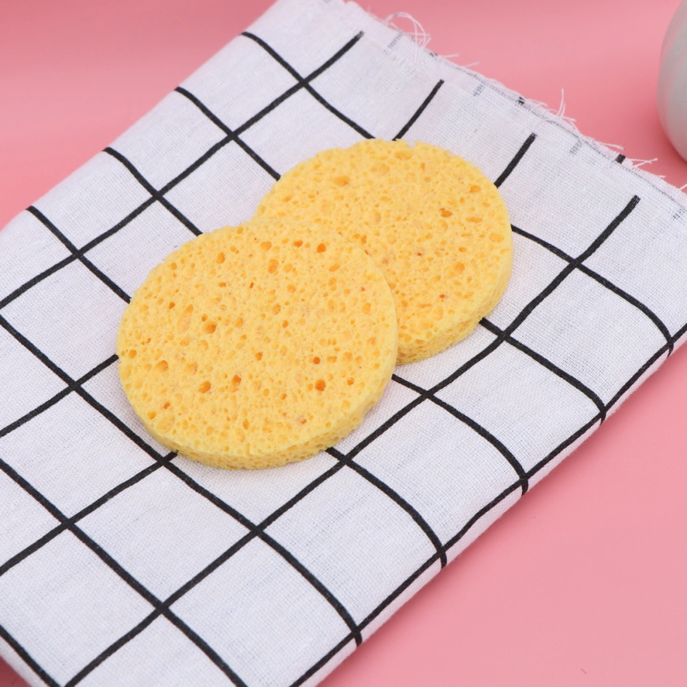 12pcs Natural Cellulose Facial Sponge Cleaning Face Scrub Puff Exfoliating Pads Sponge