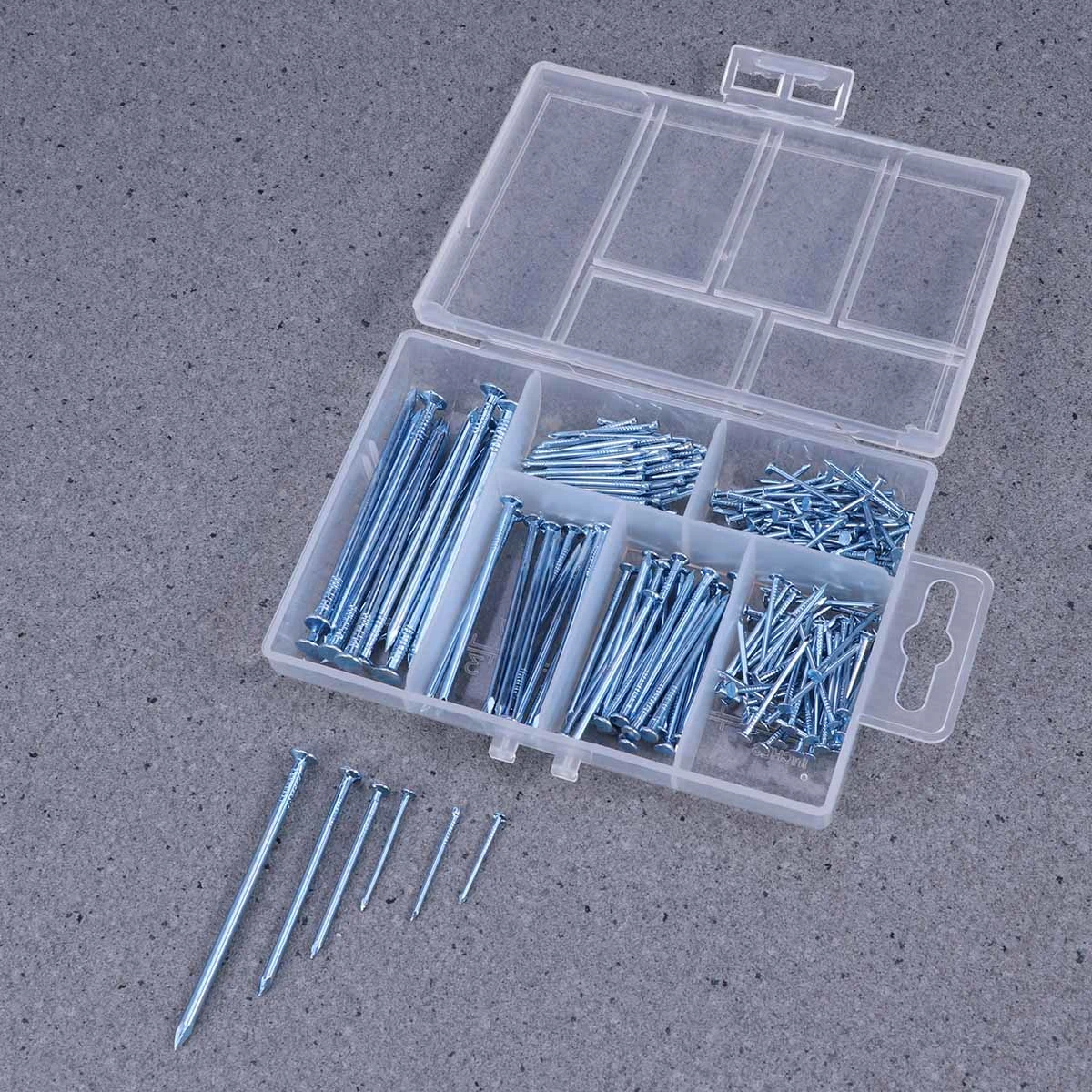 240 PCS Assortment Nails Brad Nails Round Picture Hanging Nails (Silver)