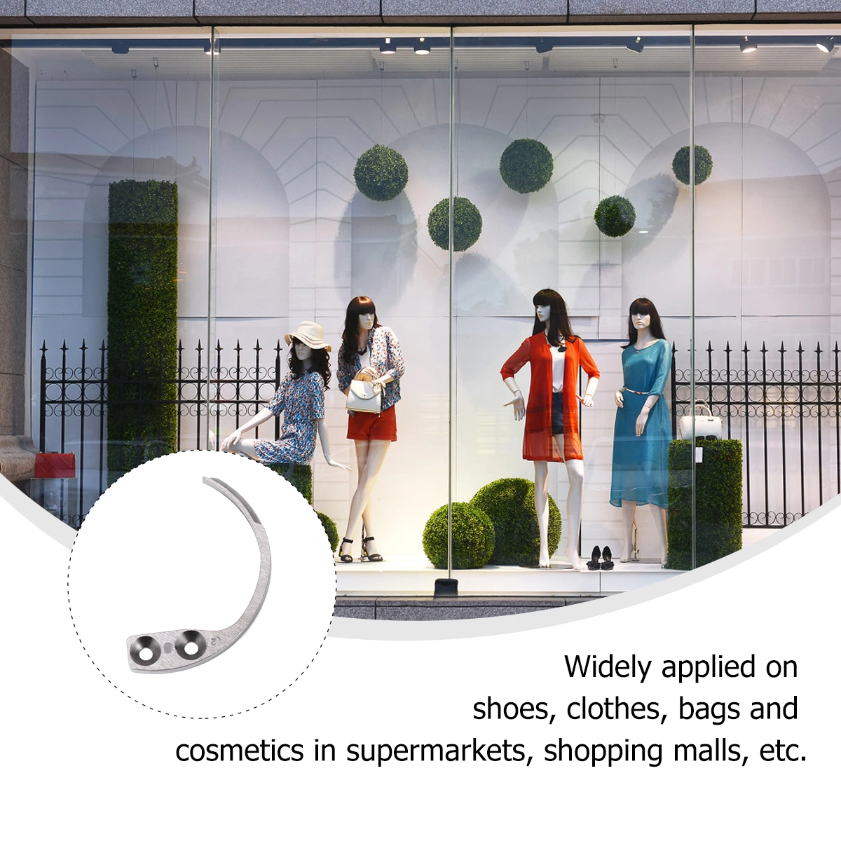 3 Pcs Security Tag Detacher Alarm Key Hook Detacher Magnetic Remover Accessories
