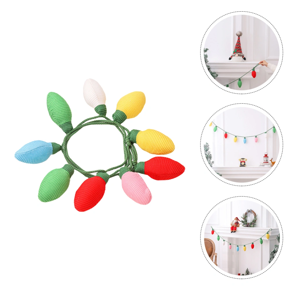 1PC Xmas DIY Knitted Colored Light Pendant Xmas Outdoor Party Decorative Pendant