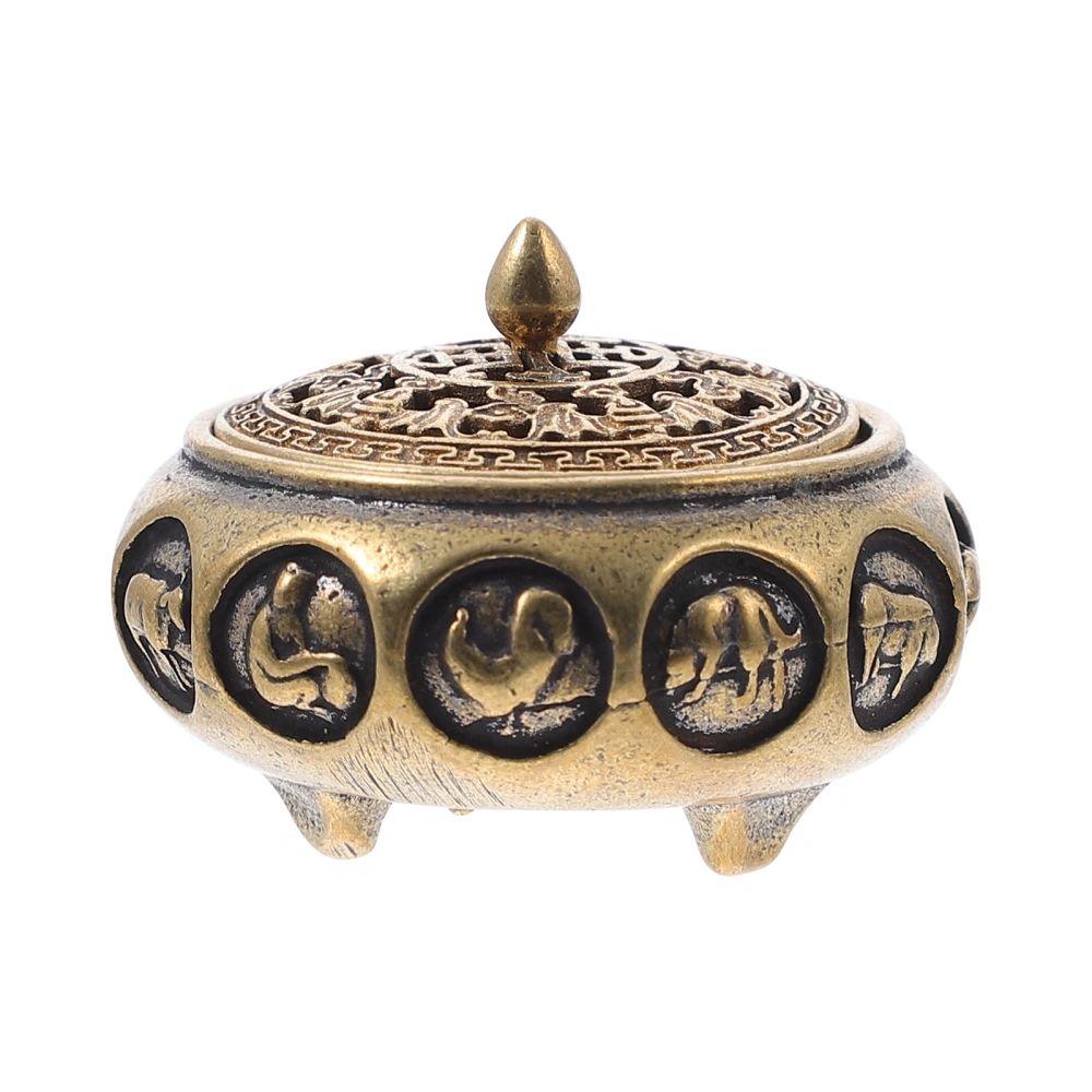 Aromatherapy Furnace Figurine Censer Holder Statue Chinese Zodiac Incense Burner