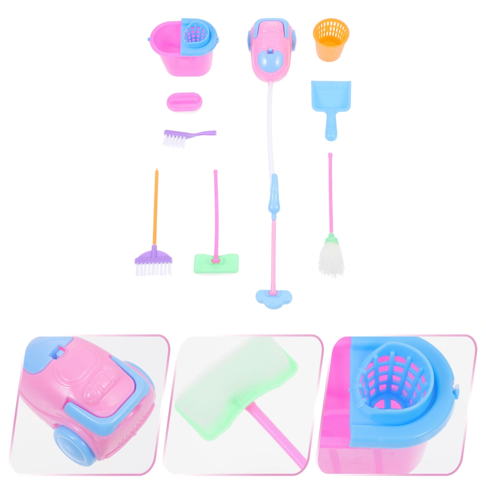 9PCS Well Design Funny Cleaning Toy Kids Mini House Cleaning Equipment Toy