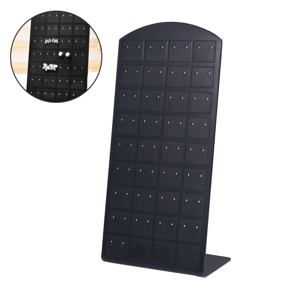 72 Holes Earring Holder Ear Stud Jewelry Stand Display Stand Showcase (Black)