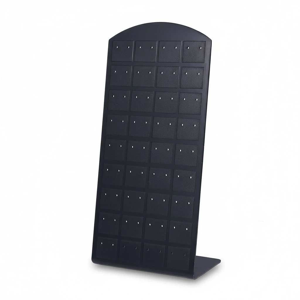 72 Holes Earring Holder Ear Stud Jewelry Stand Display Stand Showcase (Black)