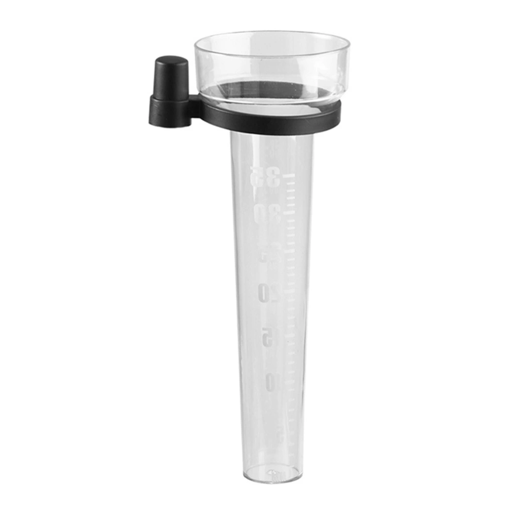 1PC Single Type Rain Gauge PS Plastic Rain Measuring Cup Garden Outdoor Rainfall Gauge Rainfall Measuring Tool for Outdoor (Transparent Without Wooden Sticks)