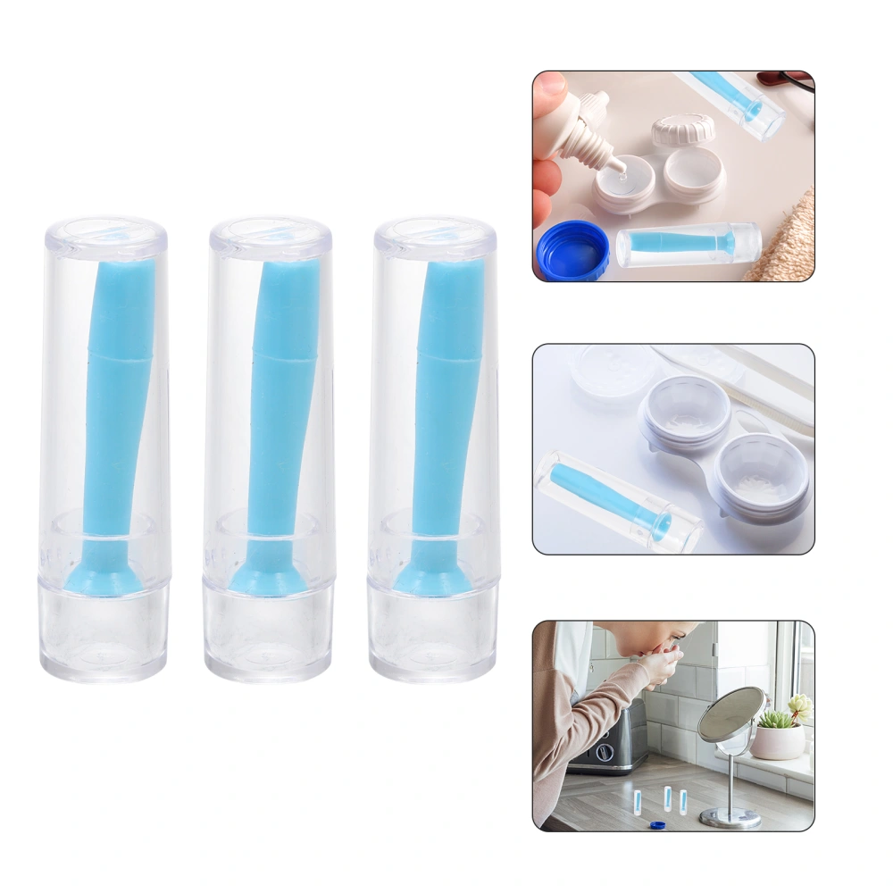 3pcs Portable Contact Lens Remover Tools Silicone Contact Lens Suction Sticks