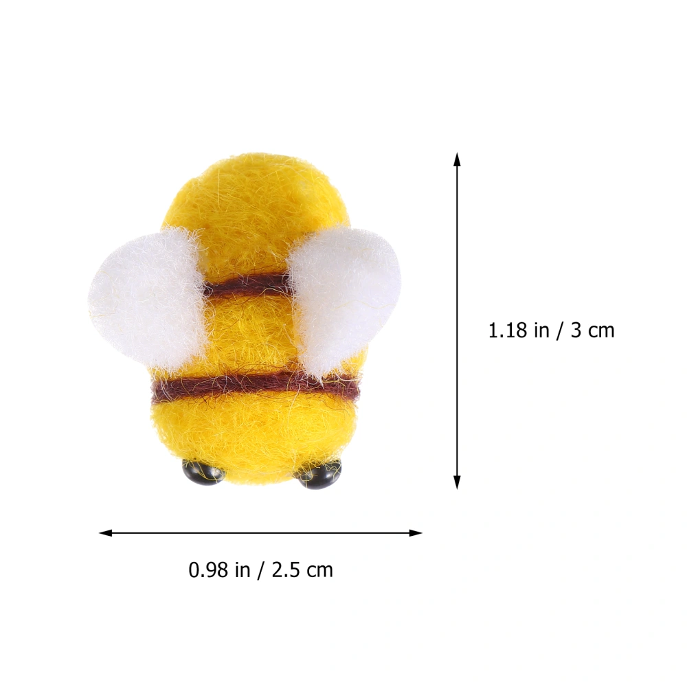 10Pcs Wool Felt Bee Craft DIY Decoration Accessories for Clothing Hat Costume