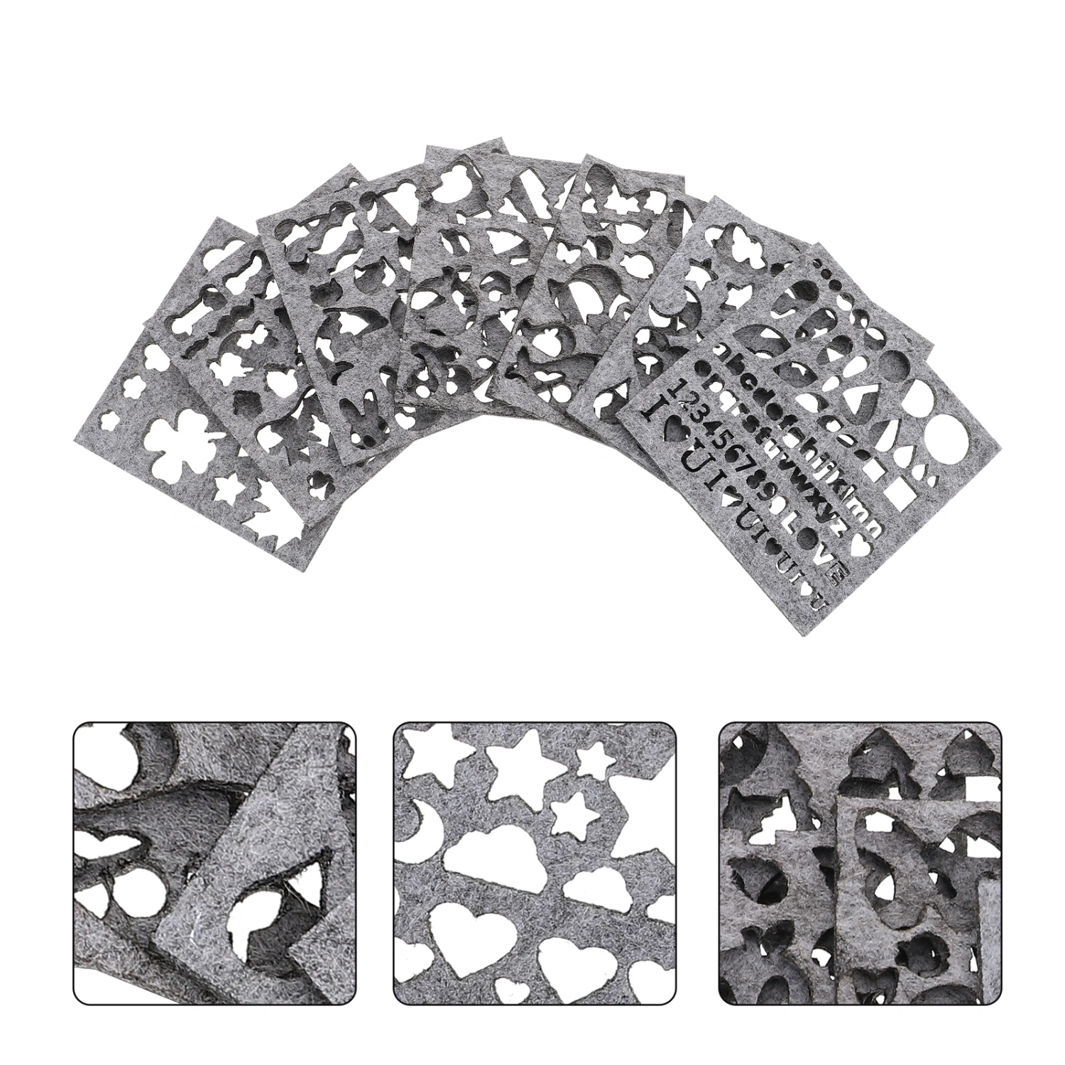 7 Pcs Felting Applique Mold Wool Felt Mold DIY Craft Needle Felting Craft Tools
