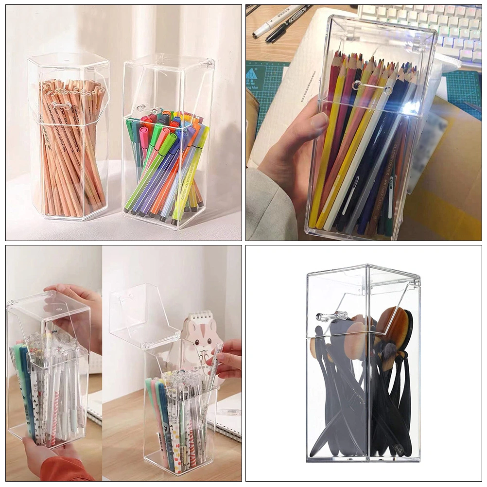 2Pcs Nordic Style Storage Box Multifunctional Storage Holder Transparent Box