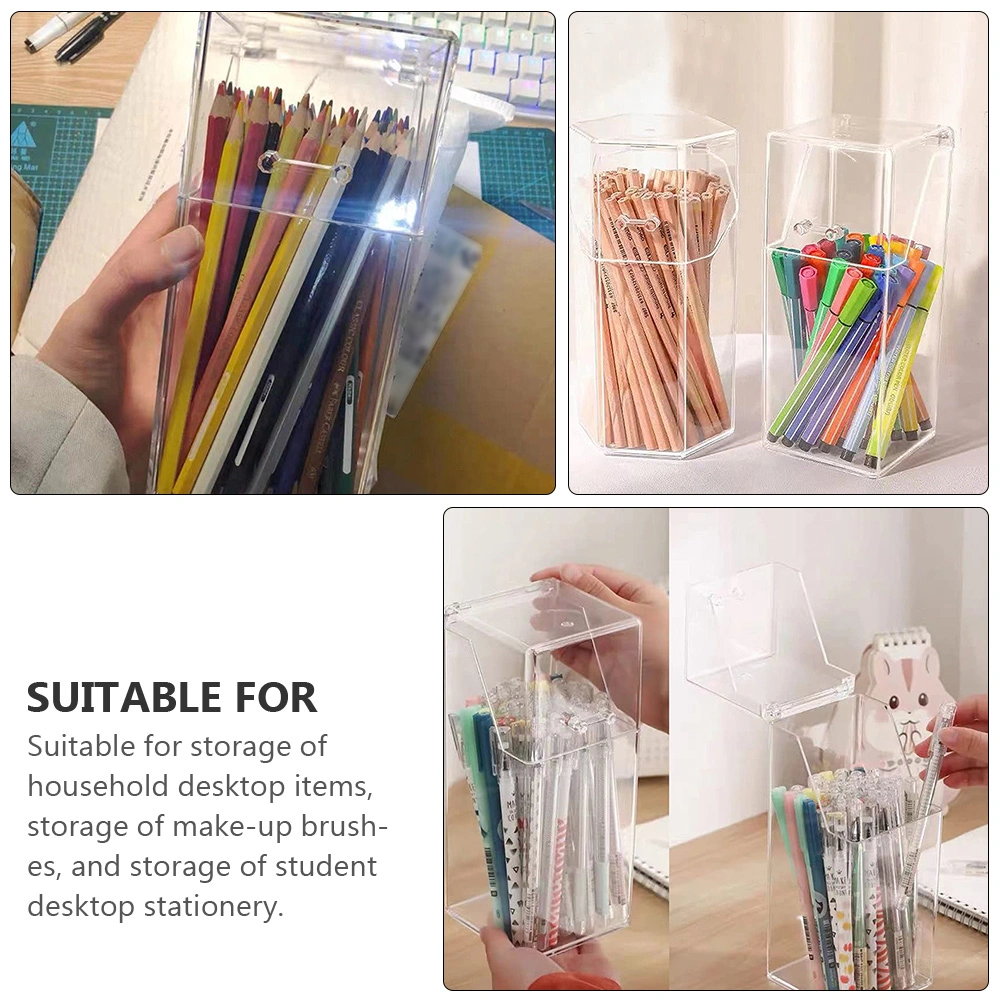 2Pcs Nordic Style Storage Box Multifunctional Storage Holder Transparent Box