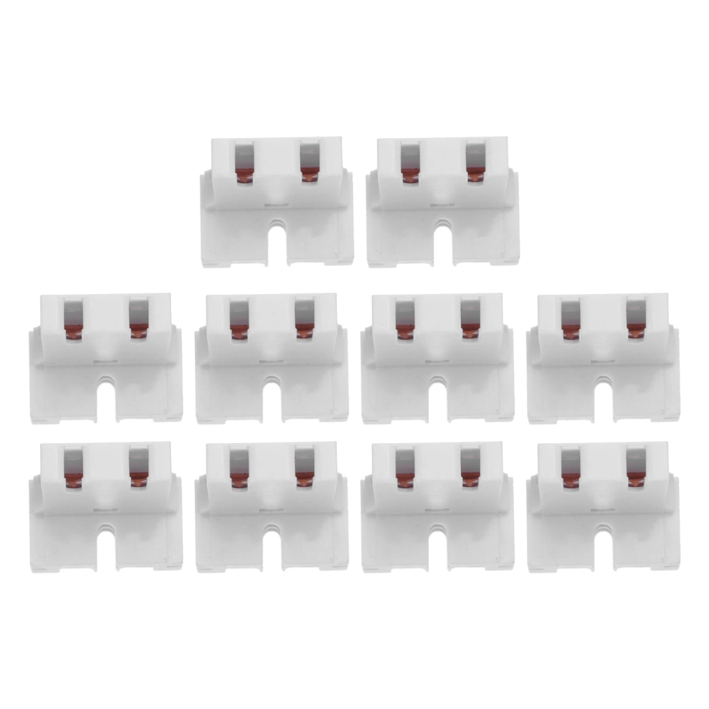 10pcs Universal Fluorescent Lamp Holder Light Socket Plastic Lamps Holder