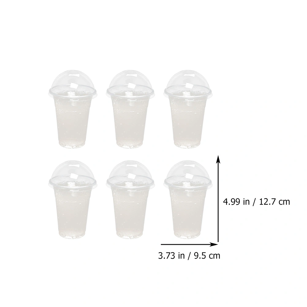 30 Sets of Disposable Juice Cups Transparent Beverage Cups Bubble Tea Cups Cold Drink Cups
