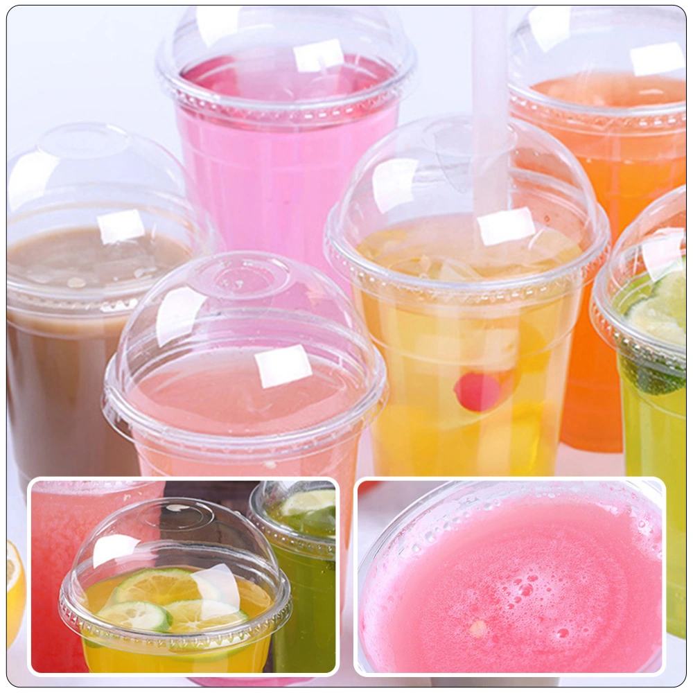 30 Sets of Disposable Juice Cups Transparent Beverage Cups Bubble Tea Cups Cold Drink Cups