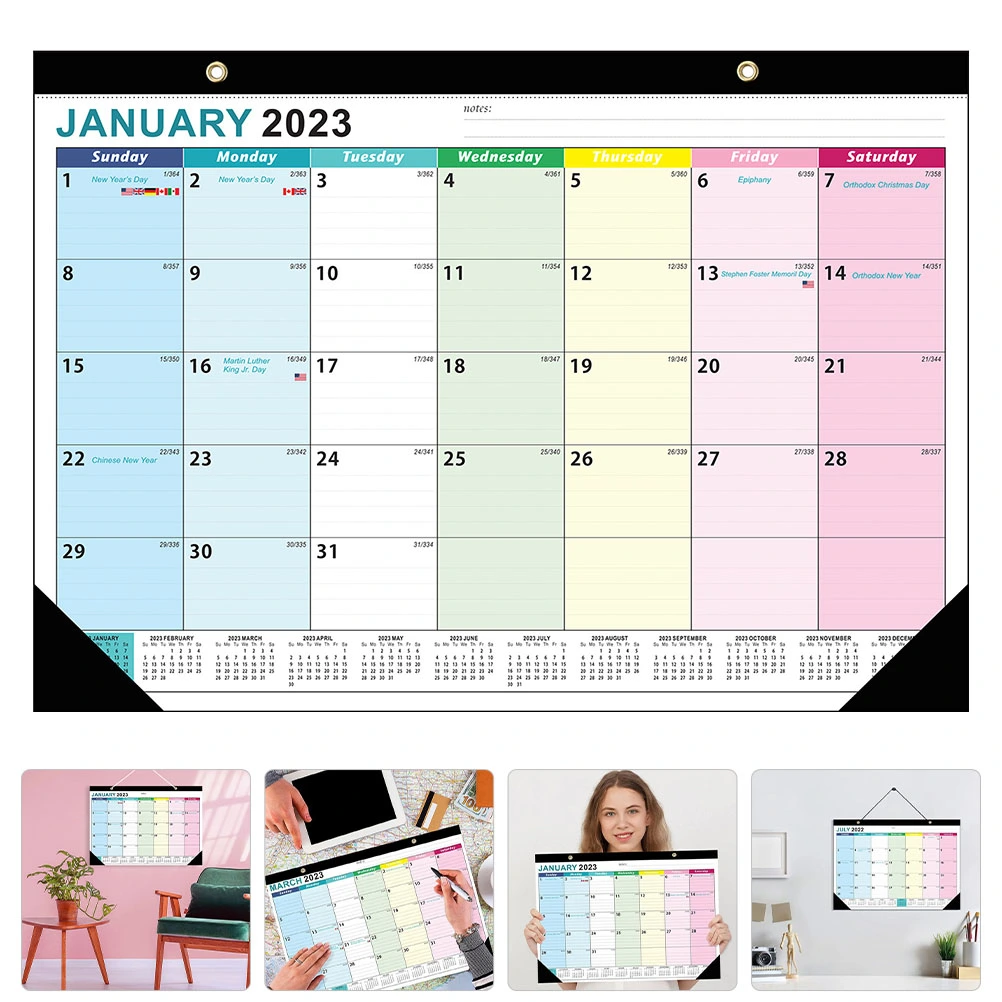English Monthly Calendar Simple Desk Calendar American Holiday Calendar Home Calendar Decor