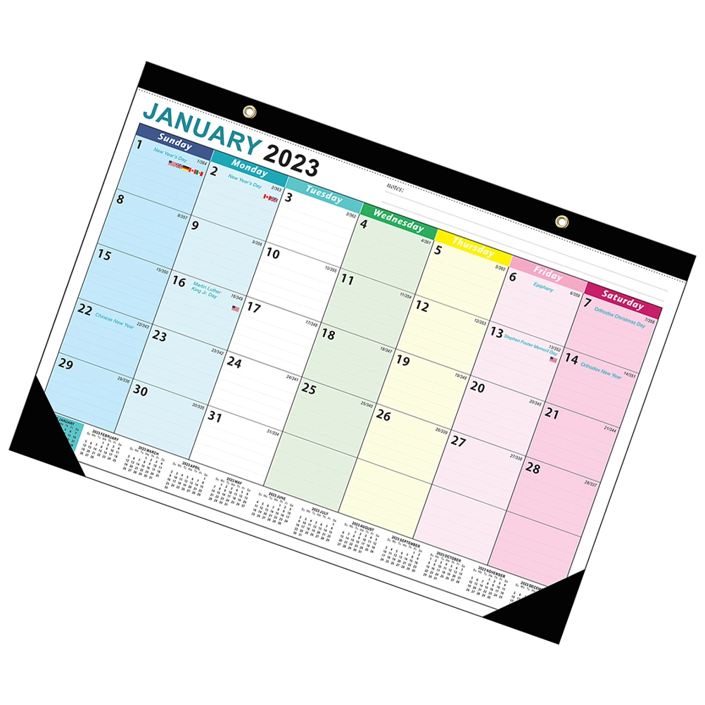 English Monthly Calendar Simple Desk Calendar American Holiday Calendar Home Calendar Decor