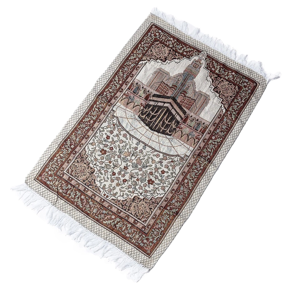 1 Pc Lesser Bairam Muslim Prayer Rug Practical Prayer Carpet Cotton Mat