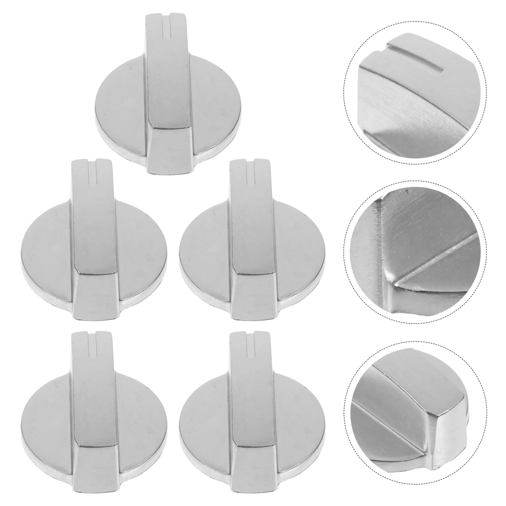 5pcs Kitchen Gas Stove Control Switch Knobs Stainless Steel Gas Cooker Switches