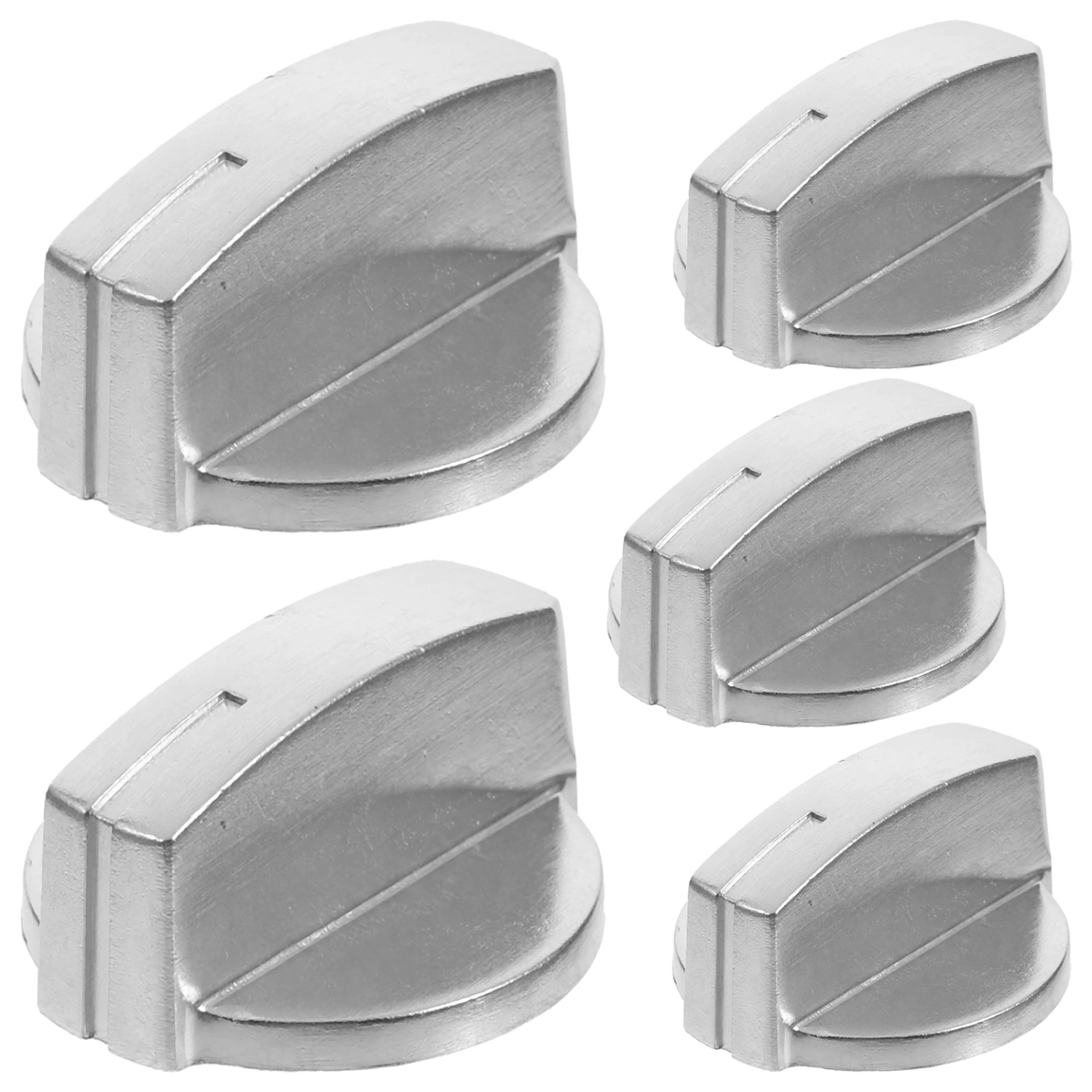5pcs Kitchen Gas Stove Control Switch Knobs Stainless Steel Gas Cooker Switches