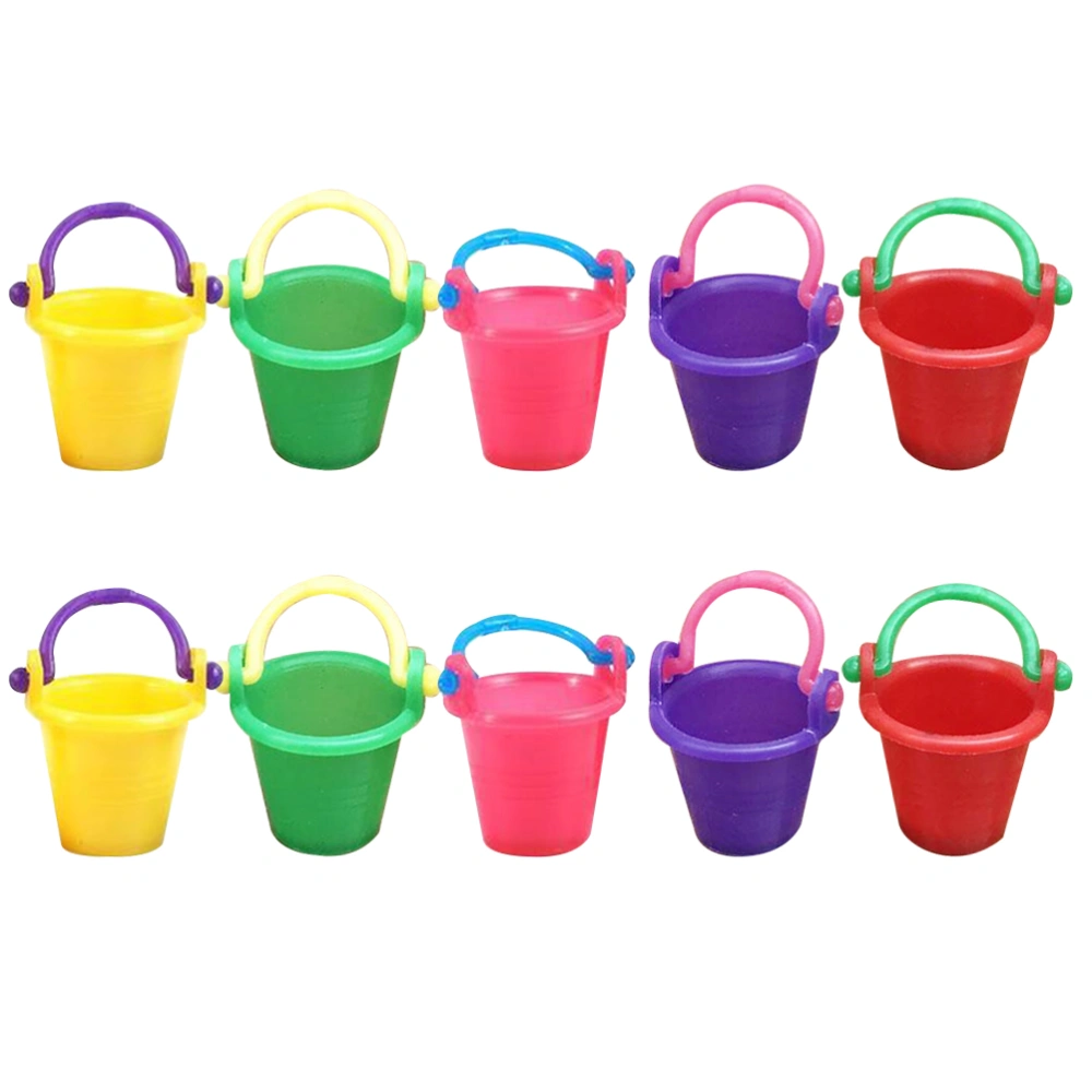 10pcs Miniature Buckets Models Mini House Mini Buckets Decors Mini Water Buckets