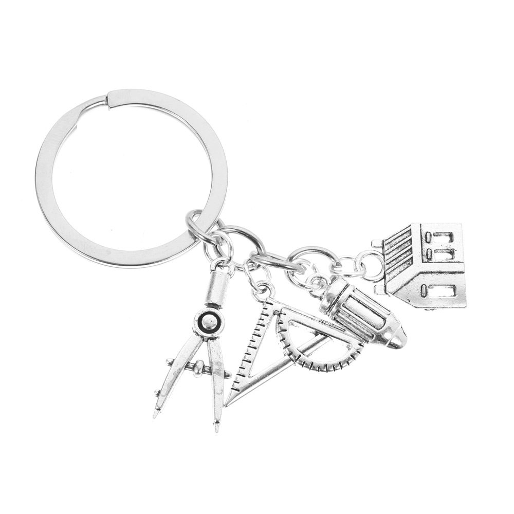 Creative Architect Keychains Graduation Key Rings Pendant Key Holder Zinc Alloy Gift Ornaments