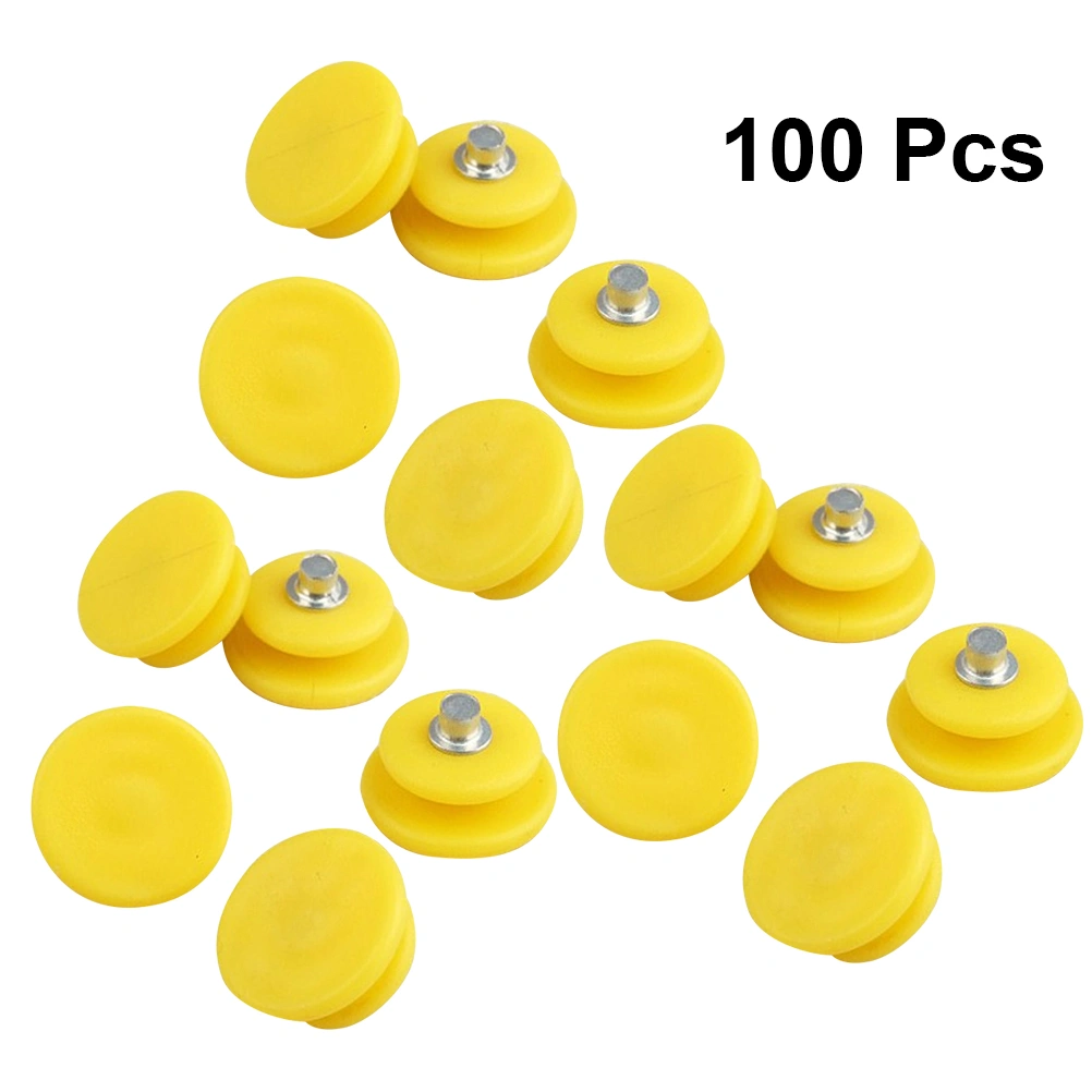 100Pcs Ice Cleat Spikes Anti-Slip Shoes Spikes Outdoor Shoes Safe Crampons Outdoor Accessories Yellow