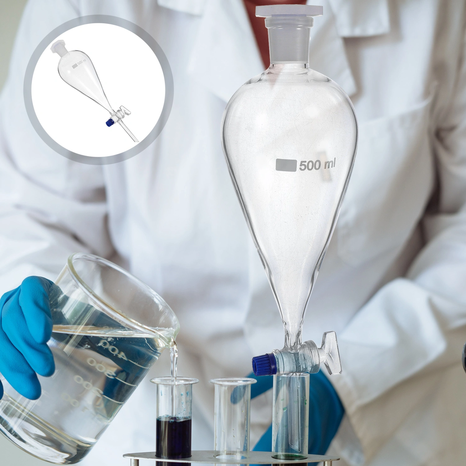 American Fristaden Separating Funnel Labs 500ml Separating Funnel for Experiment