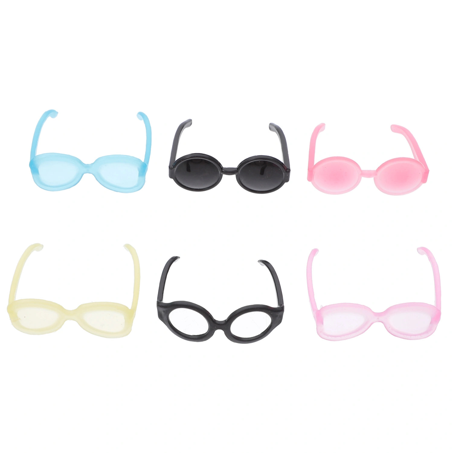 40pcs DIY Doll Dressing Glasses Mini Plastic Glasses Kids Doll Dress Up Toys